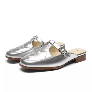 Мюли женские с закрытым носком женские Zhr, бежевый