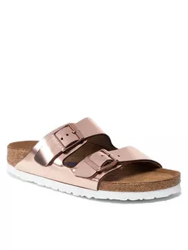 Мюли золотого цвета Birkenstock, розовый