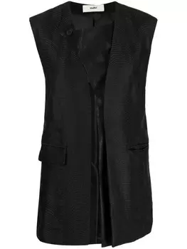 Muller Of Yoshiokubo льняной топ без рукавов, черный