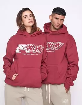 Multiply Apparel - Rank - Толстовка большого размера в цвете Ruby Red Wine