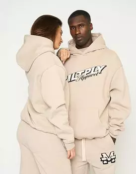 Multiply Apparel - Union - Толстовка свободного кроя в однотонном серо-коричневом цвете