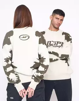 Multiply Apparel - Urban - Объемный вязаный свитер в цвете «белый лебедь»