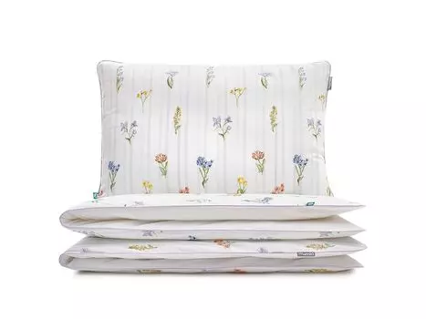 МУМЛА - комплект постельного белья 100х135 см 100% хлопок, комплект постельного белья из 2 предметов - 1 пододеяльник + 1 наволочка 60х40 см на молнии, сертификат Oeko-Tex MUMLA, белый