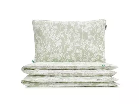 МУМЛА - комплект постельного белья 100х135 см 100% хлопок, комплект постельного белья из 2 предметов - 1 пододеяльник + 1 наволочка 60х40 см на молнии, сертификат Oeko-Tex MUMLA, белый