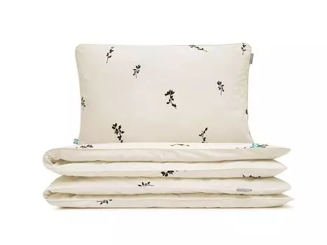 МУМЛА - комплект постельного белья 100х135 см 100% хлопок, комплект постельного белья из 2 предметов - 1 пододеяльник + 1 наволочка 60х40 см на молнии, сертификат Oeko-Tex MUMLA, бежевый