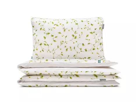 МУМЛА - комплект постельного белья 100х135 см 100% хлопок, комплект постельного белья из 2 предметов - 1 пододеяльник + 1 наволочка 60х40 см на молнии, сертификат Oeko-Tex MUMLA, белый