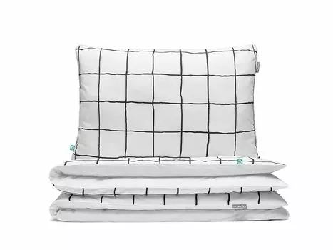 МУМЛА - комплект постельного белья 100х135 см 100% хлопок, комплект постельного белья из 2 предметов - 1 пододеяльник + 1 наволочка 60х40 см на молнии, сертификат Oeko-Tex MUMLA, белый