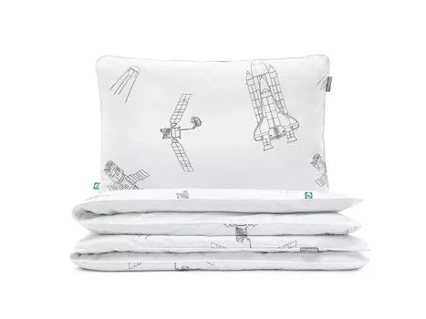 МУМЛА - комплект постельного белья 100х135 см 100% хлопок, комплект постельного белья из 2 предметов - 1 пододеяльник + 1 наволочка 60х40 см на молнии, сертификат Oeko-Tex MUMLA, белый