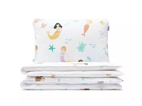 МУМЛА - комплект постельного белья 100х135 см 100% хлопок, комплект постельного белья из 2 предметов - 1 пододеяльник + 1 наволочка 60х40 см на молнии, сертификат Oeko-Tex MUMLA, белый