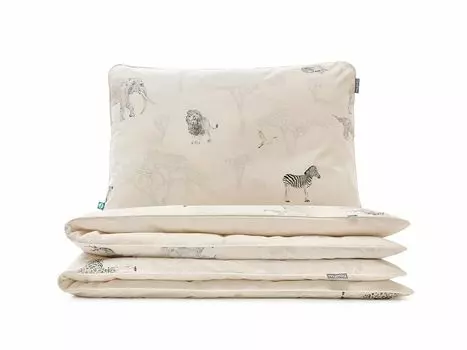 МУМЛА - комплект постельного белья 140х200 см 100% хлопок, комплект постельного белья из 2 предметов - 1 пододеяльник + 1 наволочка 80х70 см на молнии, сертификат Oeko-Tex MUMLA, бежевый