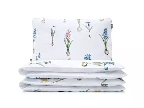 МУМЛА - комплект постельного белья 140х200 см 100% хлопок, комплект постельного белья из 2 предметов - 1 пододеяльник + 1 наволочка 60х50 см на молнии, сертификат Oeko-Tex MUMLA, белый