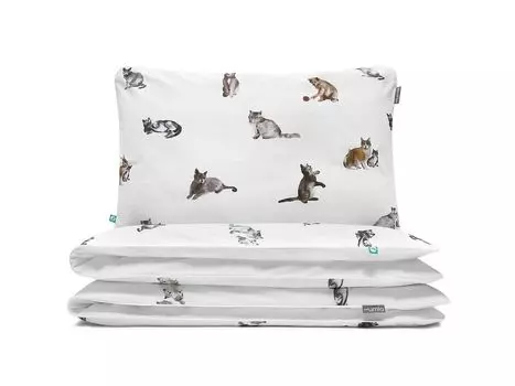 МУМЛА - комплект постельного белья 160х200 см 100% хлопок, комплект постельного белья из 3 предметов - 1 пододеяльник + 2 наволочки 60х50 см на молнии, сертификат Oeko-Tex MUMLA, коричневый