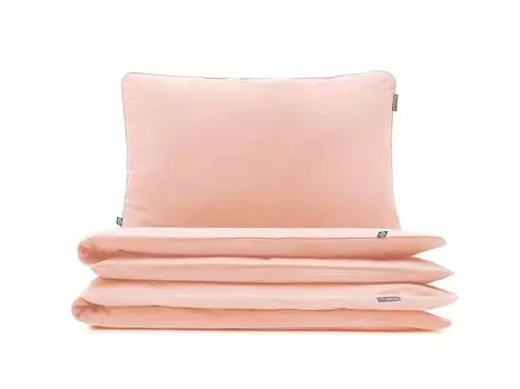 МУМЛА - комплект постельного белья 200х200 см 100% хлопок, комплект постельного белья из 3 предметов - 1 пододеяльник + 2 наволочки 80х70 см на молнии, сертификат Oeko-Tex MUMLA, оранжевый