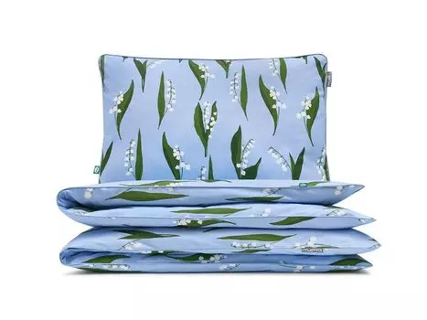 МУМЛА - комплект постельного белья 200х200 см 100% хлопок, комплект постельного белья из 3 предметов - 1 пододеяльник + 2 наволочки 80х70 см на молнии, сертификат Oeko-Tex MUMLA, светло-синий