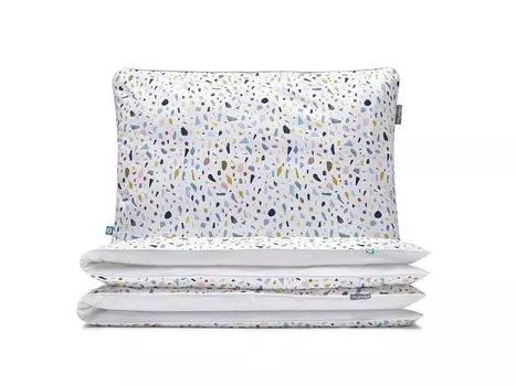 МУМЛА - комплект постельного белья 200х200 см 100% хлопок, комплект постельного белья из 3 предметов - 1 пододеяльник + 2 наволочки 80х70 см на молнии, сертификат Oeko-Tex MUMLA, белый