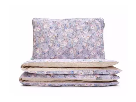 МУМЛА - комплект постельного белья 220х200 см 100% хлопок, комплект постельного белья из 3 предметов - 1 пододеяльник + 2 наволочки 60х50 см на молнии, сертификат Oeko-Tex MUMLA, фиолетовый