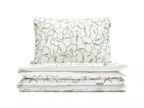 МУМЛА - комплект постельного белья 90х120 см 100% хлопок, комплект постельного белья из 2 предметов - 1 пододеяльник + 1 наволочка 60х40 см на молнии, сертификат Oeko-Tex MUMLA, белый