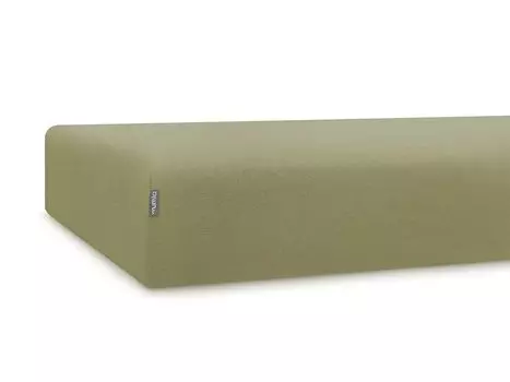 МУМЛА - простыня на резинке 180 х 200 см (для высоты матраса 30 см), 100% хлопок, мягкая, комфортная ткань с сертификатом Oeko-Tex MUMLA, зеленый