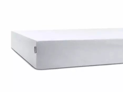 МУМЛА - простыня на резинке 220 х 200 см (для высоты матраса 30 см), 100% хлопок, мягкая, комфортная ткань с сертификатом Oeko-Tex MUMLA, белый