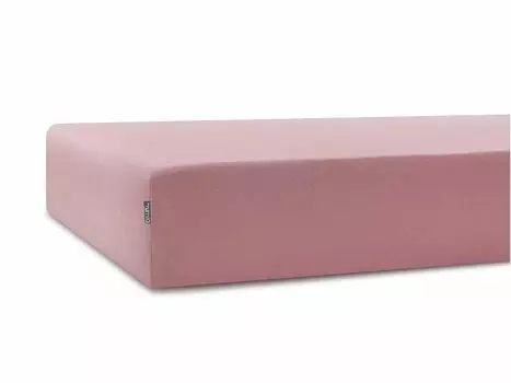 МУМЛА - простыня на резинке 220 х 200 см (для высоты матраса 30 см), 100% хлопок, мягкая, комфортная ткань с сертификатом Oeko-Tex MUMLA, розовый