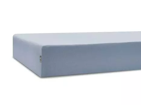 МУМЛА - простыня на резинке 220 х 200 см (для высоты матраса 30 см), 100% хлопок, мягкая, комфортная ткань с сертификатом Oeko-Tex MUMLA, светло-синий