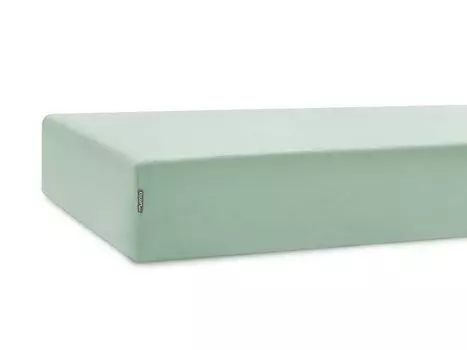 МУМЛА - простыня на резинке 90 х 200 см (для высоты матраса 30 см), 100% хлопок, мягкая, комфортная ткань с сертификатом Oeko-Tex MUMLA, зеленый