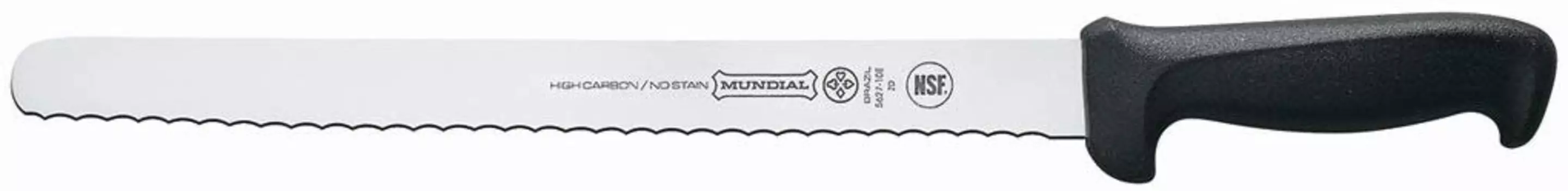 Mundial 5627-12E Нож для нарезки 12 дюймов с зубчатыми краями, черный