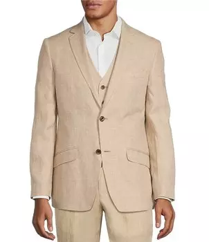 Murano Baird McNutt Льняной костюм классического кроя, раздельный блейзер, бежевый