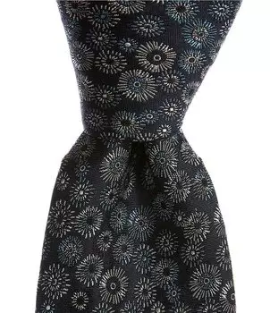 Мурано Цветочный взрыв 3 1/8 Шелковый галстук Murano, синий