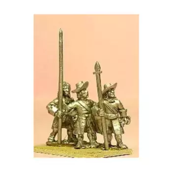 Мушкетер — офицер Хаф Пайк, знаменосец и барабанщик., European Armies 1660-1745 - Infantry - Command (15mm)