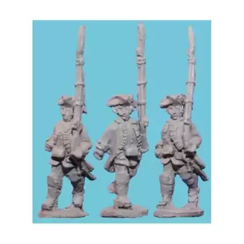 Мушкетеры Корпуса наблюдения маршируют в зимней форме, Age of Reason Miniatures - Seven Years War - Russian (15mm)