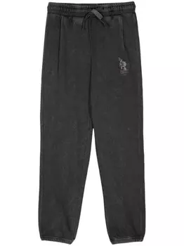 Musium Div. брюки с кулиской и логотипом, черный