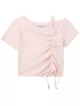 Musium Div. драпированная футболка, розовый