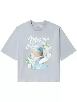 Musium Div. футболка с графичным принтом, синий