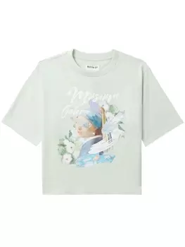 Musium Div. футболка с графичным принтом, зеленый