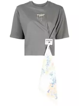 Musium Div. футболка с вышитым логотипом, серый