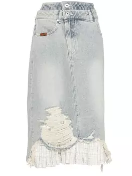 Musium Div. многослойная юбка, синий