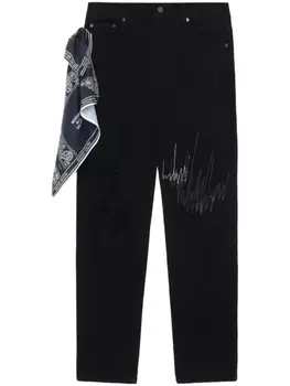 Musium Div. прямые джинсы средней посадки, черный