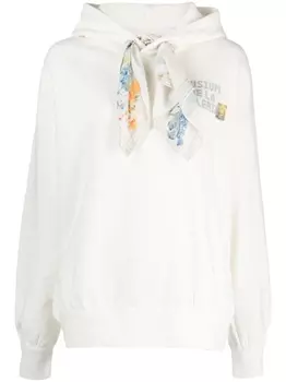 Musium Div. топ с шарфом и графичным принтом, нейтральный цвет