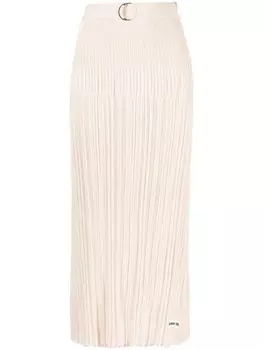 Musium Div. юбка миди с декоративной строчкой, серый