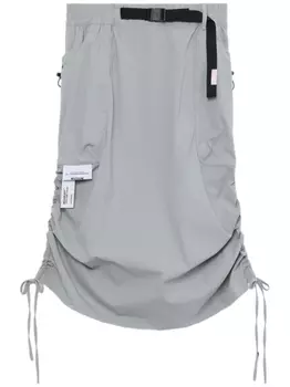 Musium Div. юбка миди с поясом, серый