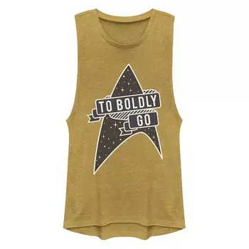 Мускулистая майка Boldly Go для юниоров Star Trek The Original Series Licensed Character, цвет Gold Heather