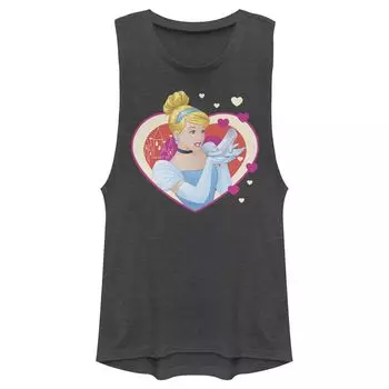 Мускулистая майка Disney Cinderella Valentine's Sparkle Hearts для юниоров Licensed Character