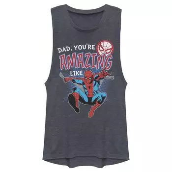 Мускулистый танк Marvel Spider-Man для юниоров «Удивительный папа» Licensed Character