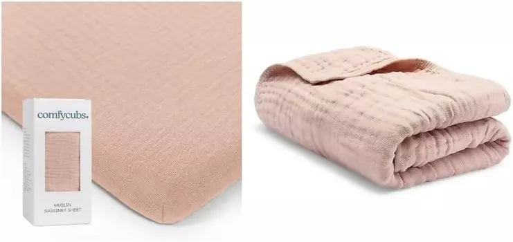 Муслиновая простыня для детской кроватки и детское муслиновое одеяло в комплекте от Comfy Cubs