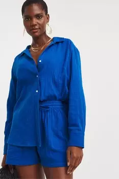 Муслиновая рубашка Jd Williams, синий