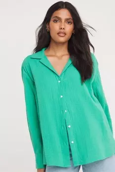 Муслиновая рубашка Jd Williams, зеленый