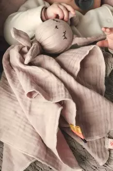 Муслиновое одеяло Kikadu, розовый