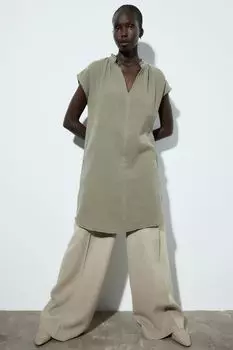 Муслиновое платье H&M, зеленый