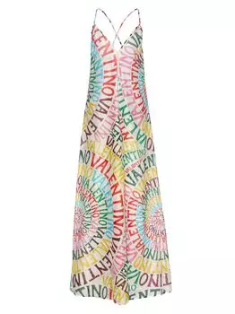 Муслиновое платье с петлей Valentino, разноцветный